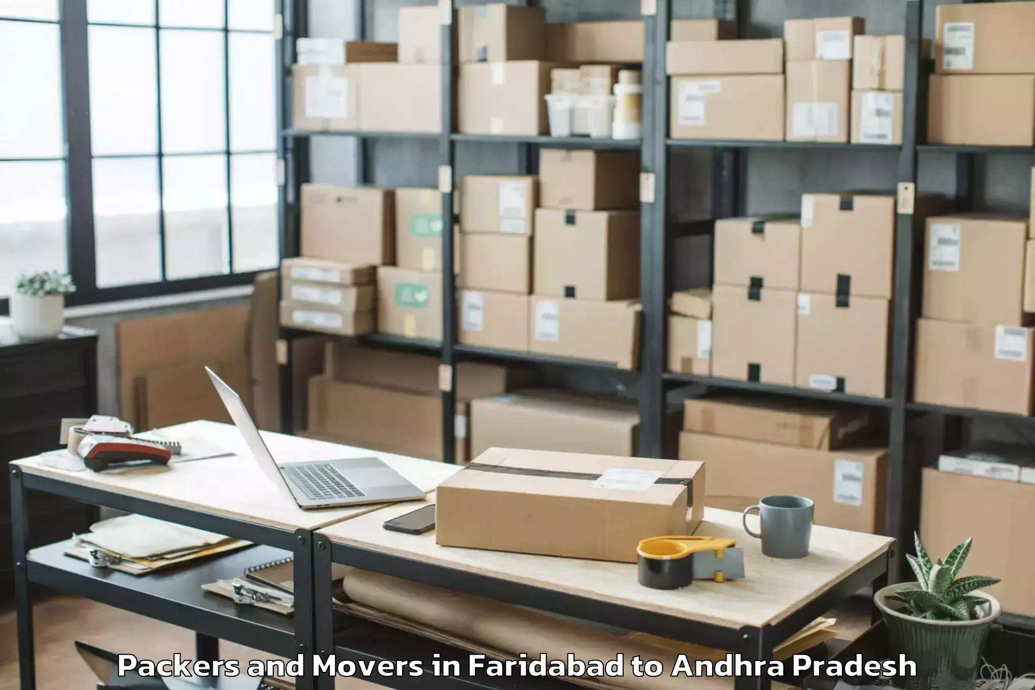 Faridabad to Hanumathunipadu Packers And Movers